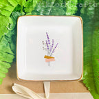 Custom Floral Trinket Tray-Personalized Jewelry Dish-Bridal Shower Gift-Mother's Day Gift-Bride Gift-Bridesmaid Gift-Daughter Birthday Gift