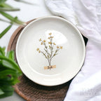 Custom Floral Trinket Tray-Personalized Jewelry Dish-Bridal Shower Gift-Mother's Day Gift-Bride Gift-Bridesmaid Gift-Daughter Birthday Gift