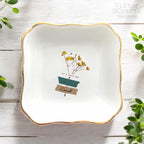 Custom Floral Trinket Tray-Personalized Jewelry Dish-Bridal Shower Gift-Mother's Day Gift-Bride Gift-Bridesmaid Gift-Daughter Birthday Gift