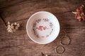 Floral Snake And Moon Phases Ceramic Ring Dish: Witchy Gothic Home Decor