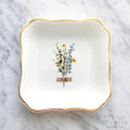 Custom Floral Trinket Tray-Personalized Jewelry Dish-Bridal Shower Gift-Mother's Day Gift-Bride Gift-Bridesmaid Gift-Daughter Birthday Gift
