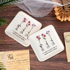 Personalized Birth Flower Jewelry Dish,Wedding Bridesmaid Gift,Best Friend Flower Ring Dish,Birthday Gift for Bestie,Gift for Her,Mom,Women