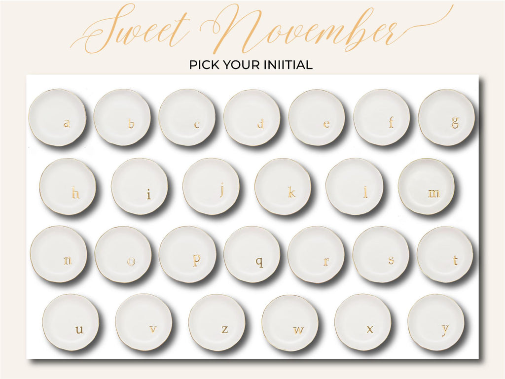 Personalized Ceramic Ring Dish - Bridesmaid Gift, Engagement Ring Holder, Bridal Shower Gift, Anniversary Keepsake, Wedding Gift (Ring Dish)