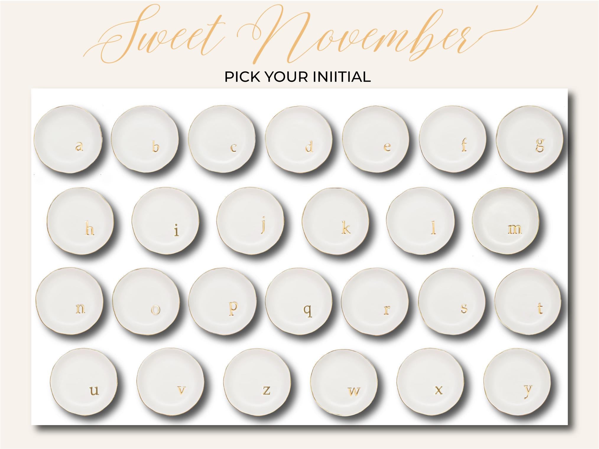 Personalized Ceramic Ring Dish - Bridesmaid Gift, Engagement Ring Holder, Bridal Shower Gift, Anniversary Keepsake, Wedding Gift (Ring Dish)