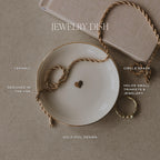 Gold Leaves Ceramic Jewelry Dish: Small Trinket Tray, Ring Holder