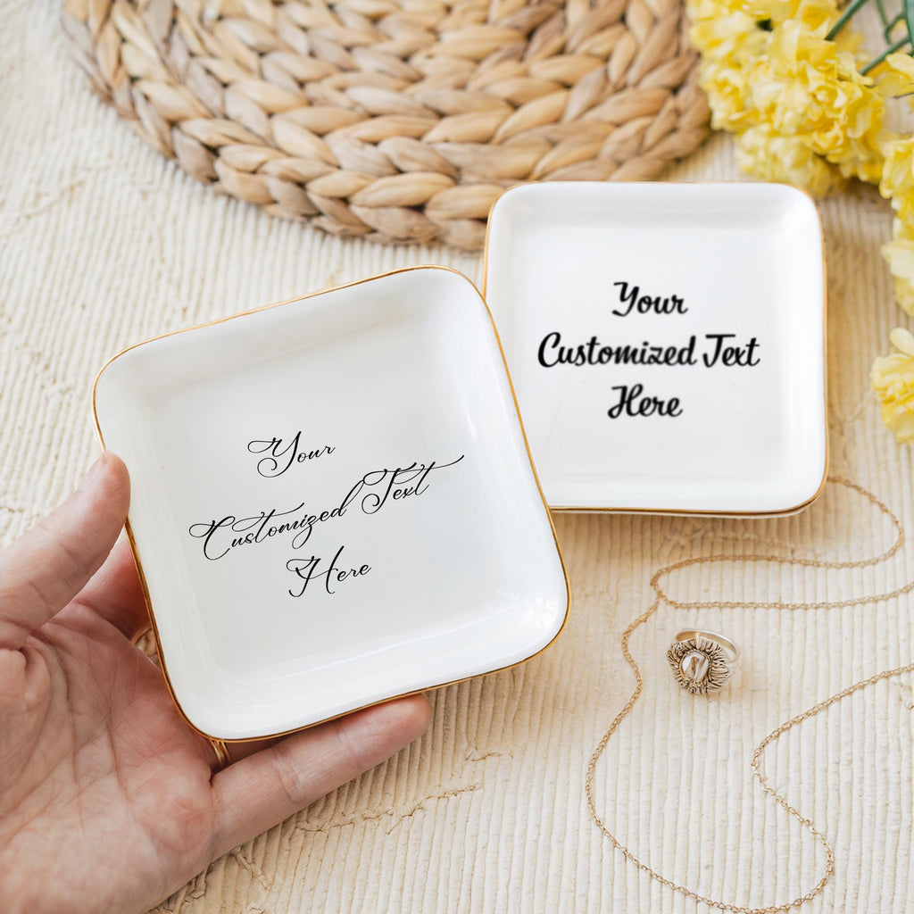 Customized Trinket Dish, Ring Dish Personalized, Customized Gift, Bestie Gift, Heart Shaped Dish, Bridesmaid Gifts, Custom Jewelry Tray