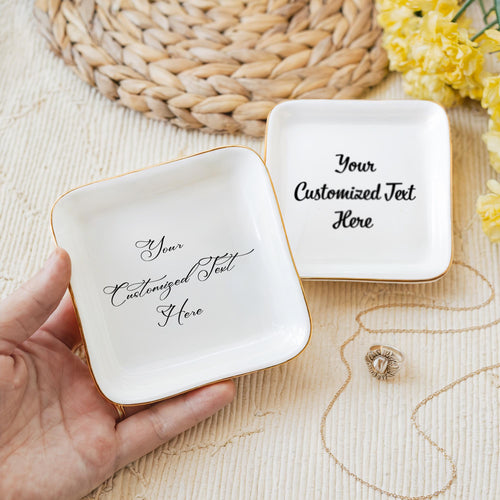 Customized Trinket Dish, Ring Dish Personalized, Customized Gift, Bestie Gift, Heart Shaped Dish, Bridesmaid Gifts, Custom Jewelry Tray