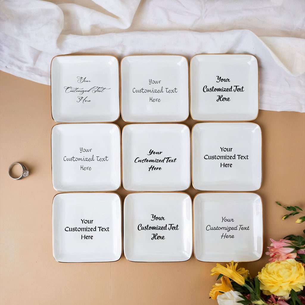 Customized Trinket Dish, Ring Dish Personalized, Customized Gift, Bestie Gift, Heart Shaped Dish, Bridesmaid Gifts, Custom Jewelry Tray