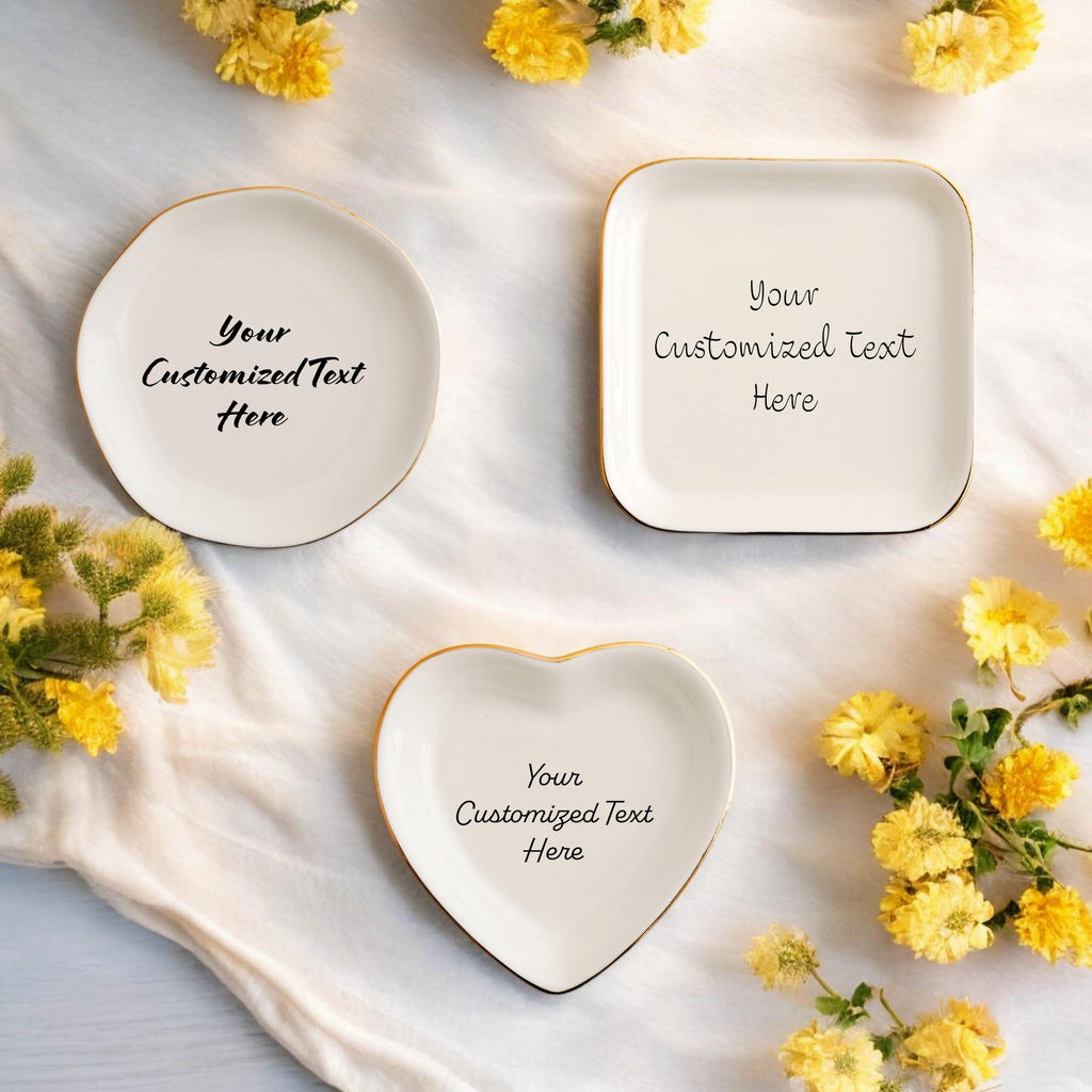 Customized Trinket Dish, Ring Dish Personalized, Customized Gift, Bestie Gift, Heart Shaped Dish, Bridesmaid Gifts, Custom Jewelry Tray