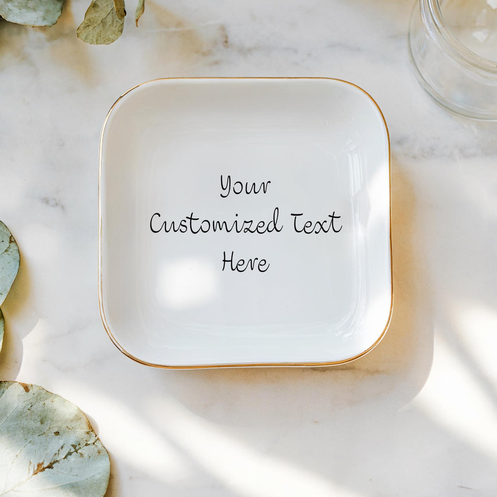 Customized Trinket Dish, Ring Dish Personalized, Customized Gift, Bestie Gift, Heart Shaped Dish, Bridesmaid Gifts, Custom Jewelry Tray
