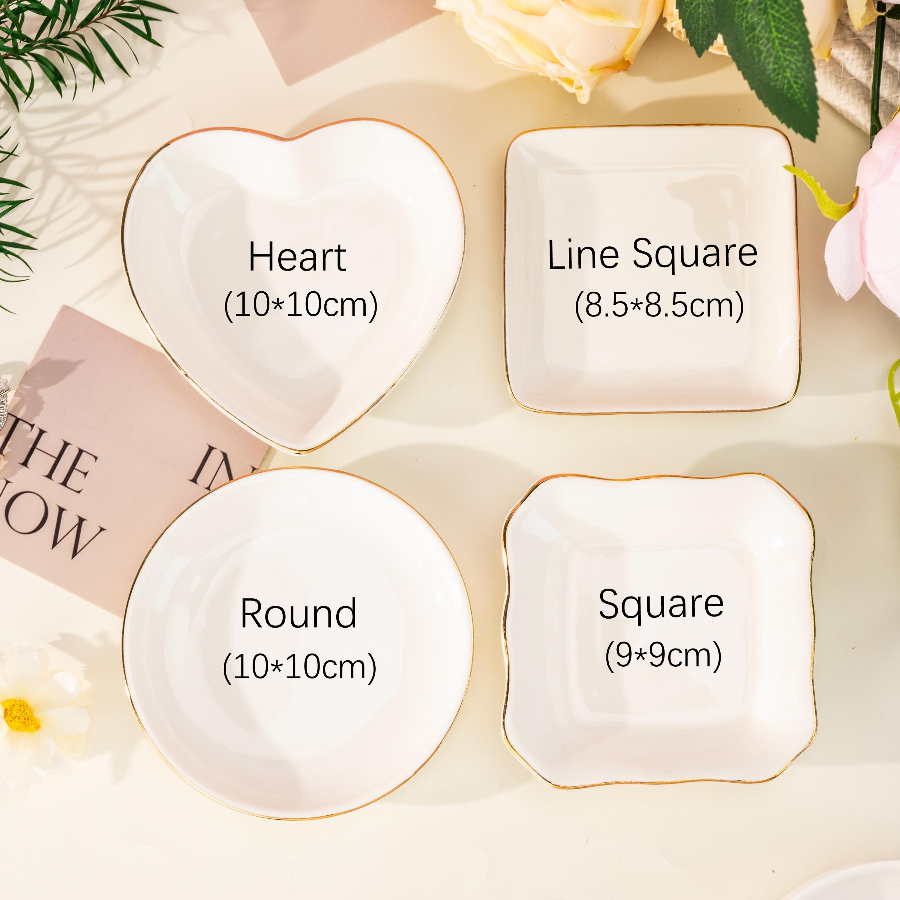 Personalized Birth Flower Jewelry Dish,Floral Name Trinket Dish,Wedding Bridesmaid Ring Dish,Jewelry Dish for Women,Christmas Gift for Her