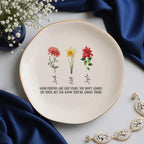 Personalized Bestie Gifts, Jewelry Dish for Sisters, It takes a long time to grow an old friend Gifts, Birth Flower Ring Dish, Gifts for Her