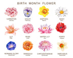 Personalized Sister Birth Flower Jewelry Dish: Ceramic Ring Holder