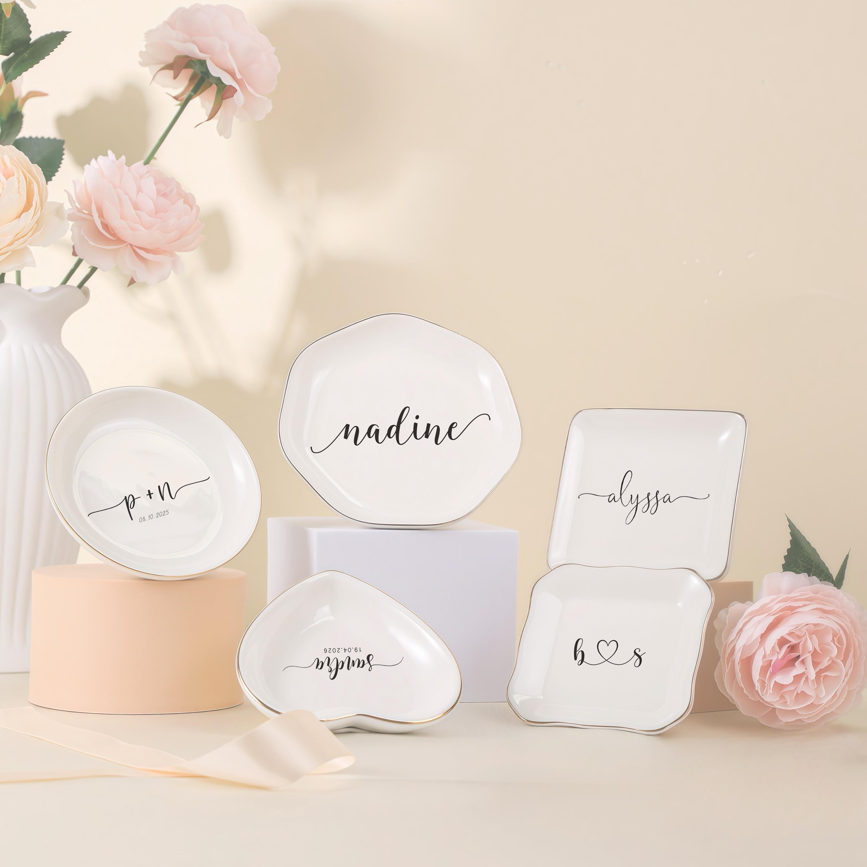 Personalized Wedding Gift/Minimalist Ring Dish/Bridal Shower Gift/Anniversary Gift/Bridesmaid Gift/Engagement Gift/Wedding Gift for Couple