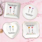Personalized Sister Ring Dish with Birth Flower, Sisters Are Different Flowers From The Same Garden, Special Gift for Sister or Bestie