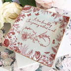 Custom Friendship Jewelry Dish,  Personalized Names & Birth Flowers Tray, Best Friend Gift, Toile Floral Trinket Dish Keepsake, Besties Gift