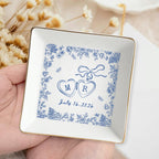 Custom Locked Ring Dish, Personalized Wedding Gift for Couple, Engagement Gift, Sentimental Gift for Bride, Handmade Custom Ring Holder Gift