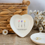 Sisters are Different Flowers from the Same Garden, Personalized Ring Dish for Sister, Besties Flower Ring Holder, Friendship Jewelry Dish