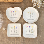Sisters are Different Flowers from the Same Garden, Personalized Ring Dish for Sister, Besties Flower Ring Holder, Friendship Jewelry Dish
