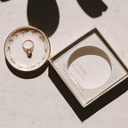 Gold Leaves Ceramic Jewelry Dish: Small Trinket Tray, Ring Holder
