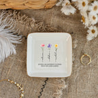 Sisters are Different Flowers from the Same Garden, Personalized Ring Dish for Sister, Besties Flower Ring Holder, Friendship Jewelry Dish