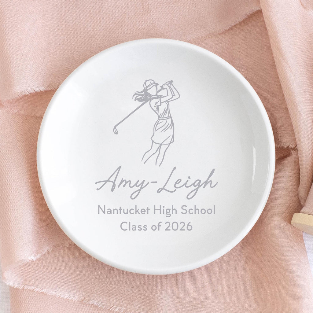 Golf Jewelry Dish: High School Senior Night Gifts For Girls Team 2025
