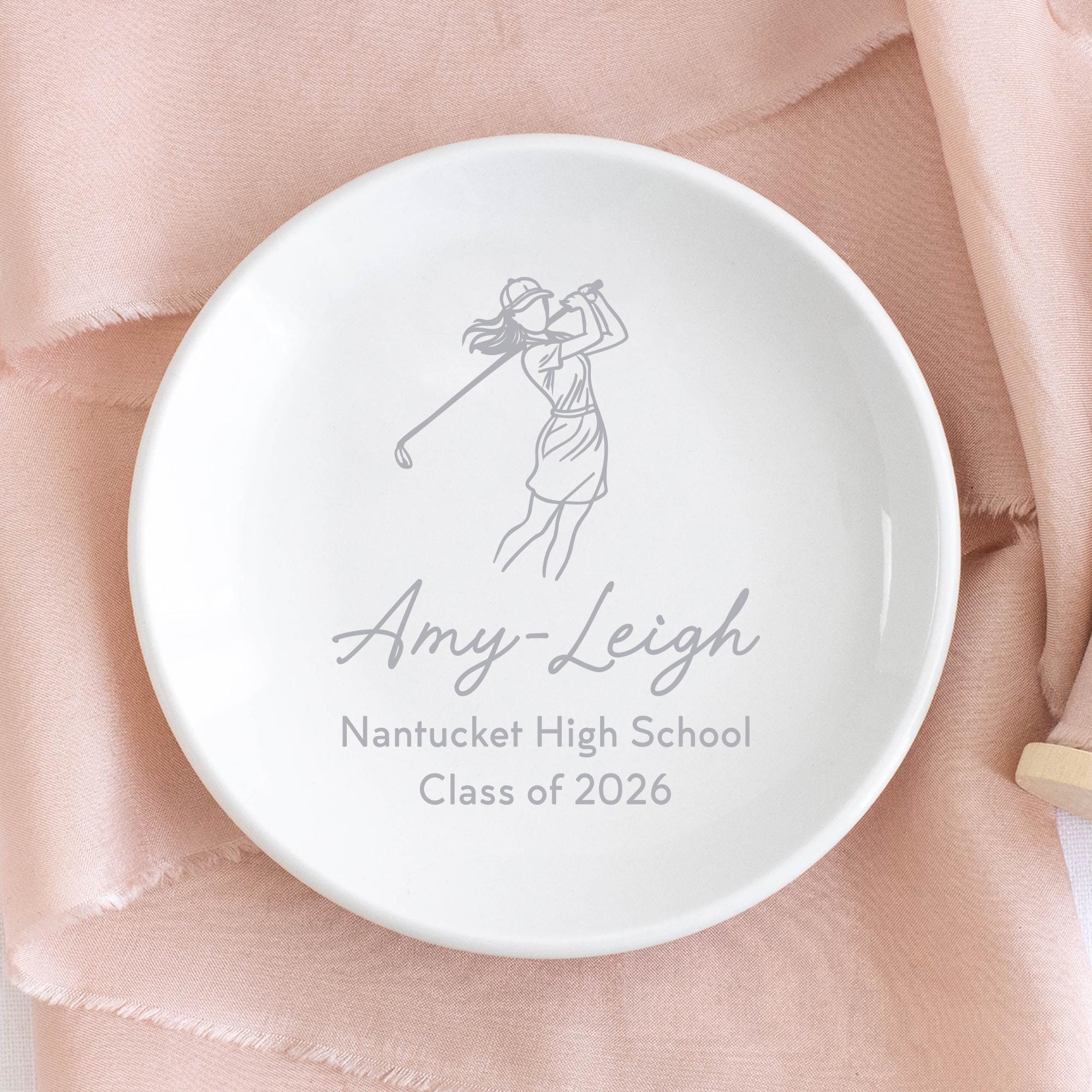 Golf Jewelry Dish: High School Senior Night Gifts For Girls Team 2025