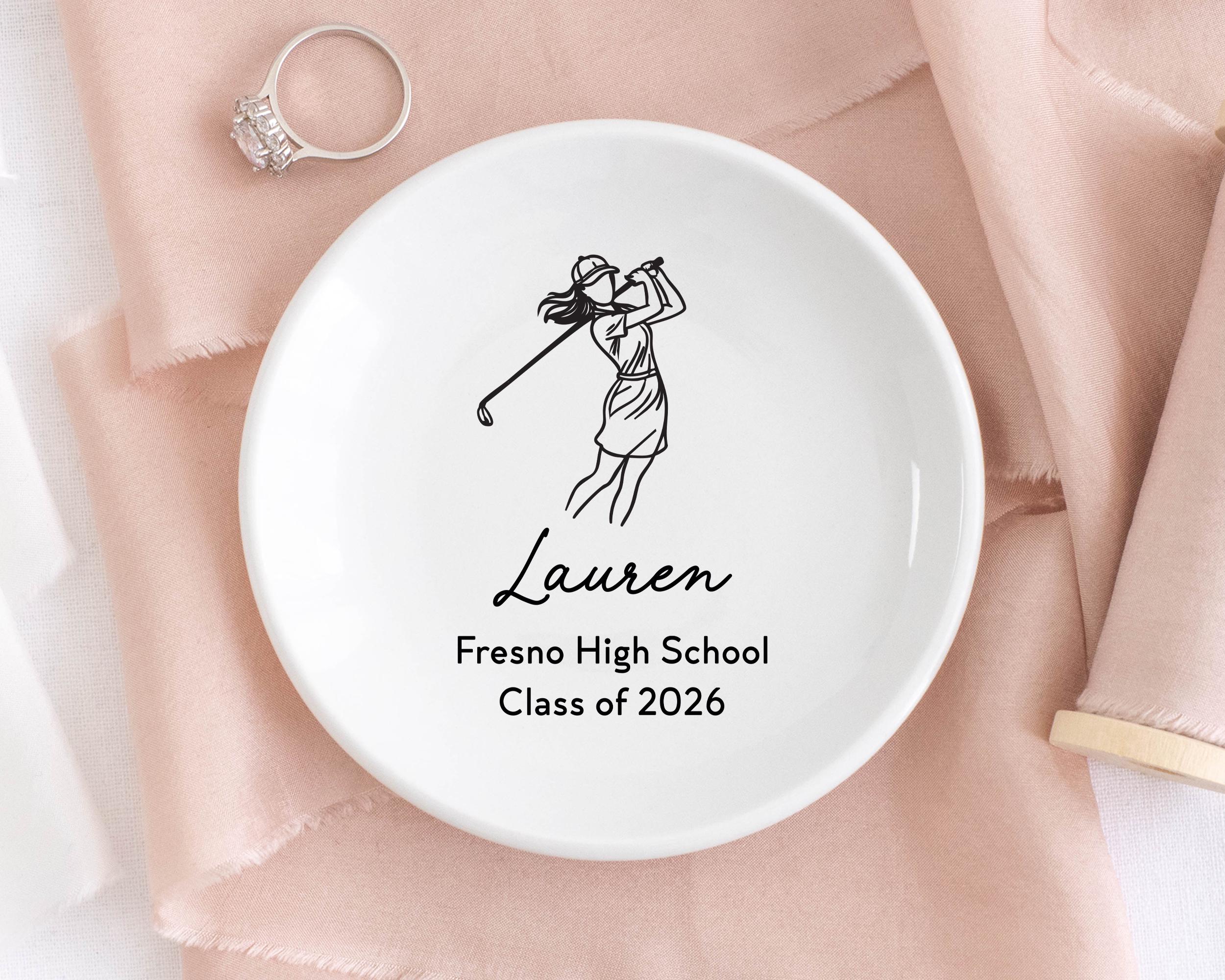 Golf Jewelry Dish: High School Senior Night Gifts For Girls Team 2025