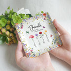 If Friends were Flowers I'd Pick You Ring Dish, Personalized Birth Flowers Jewelry Dish, Floral Trinket Dish for Friend, Gift For Besties