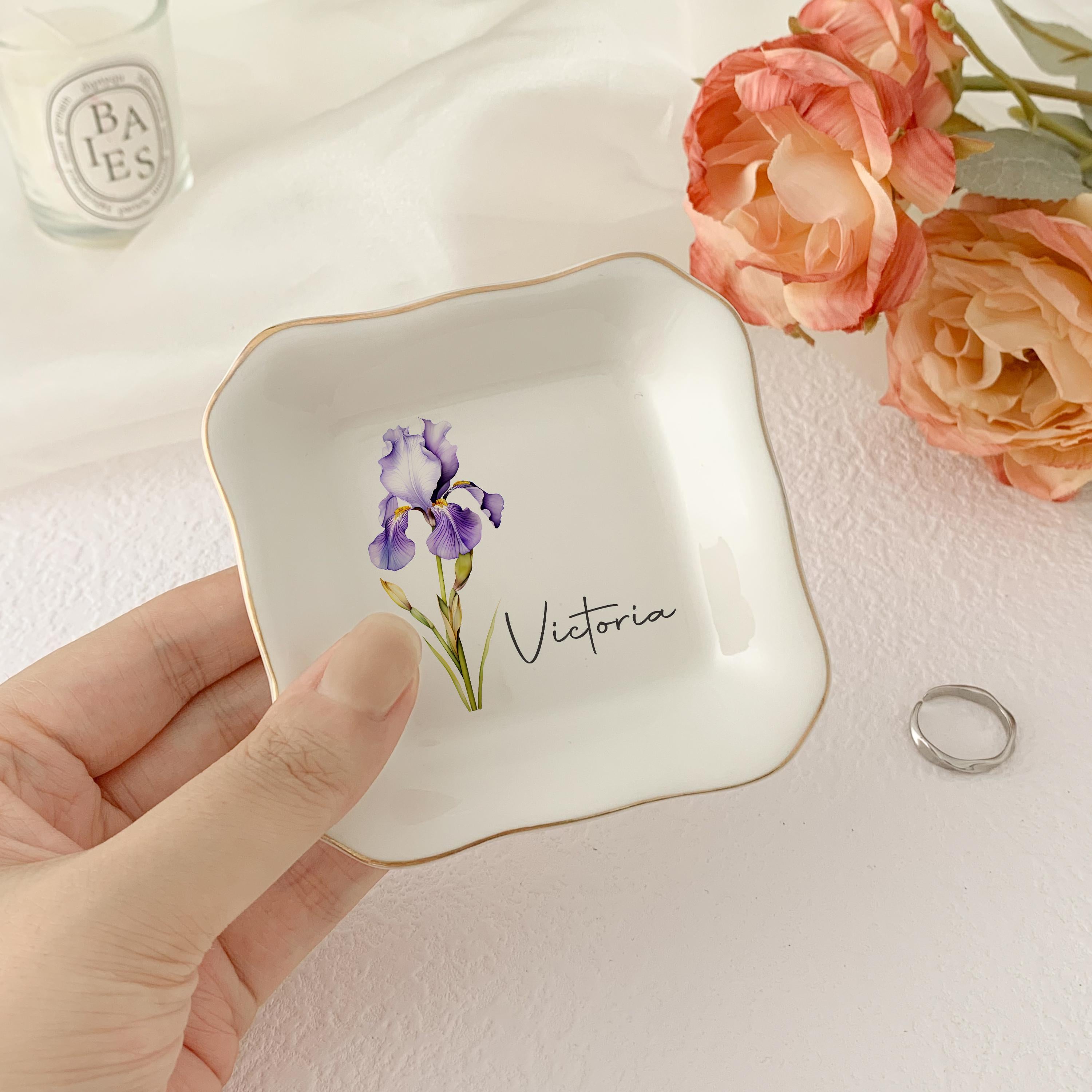 Personalized Jewelry Dish/ Bridesmaid Gifts/ Engagement Ring Dish/ Birthday Gift for Her/ Graduation Gift/ Bridal Shower Gift/ Gift for Mom