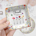If Friends were Flowers I'd Pick You Ring Dish, Personalized Birth Flowers Jewelry Dish, Floral Trinket Dish for Friend, Gift For Besties