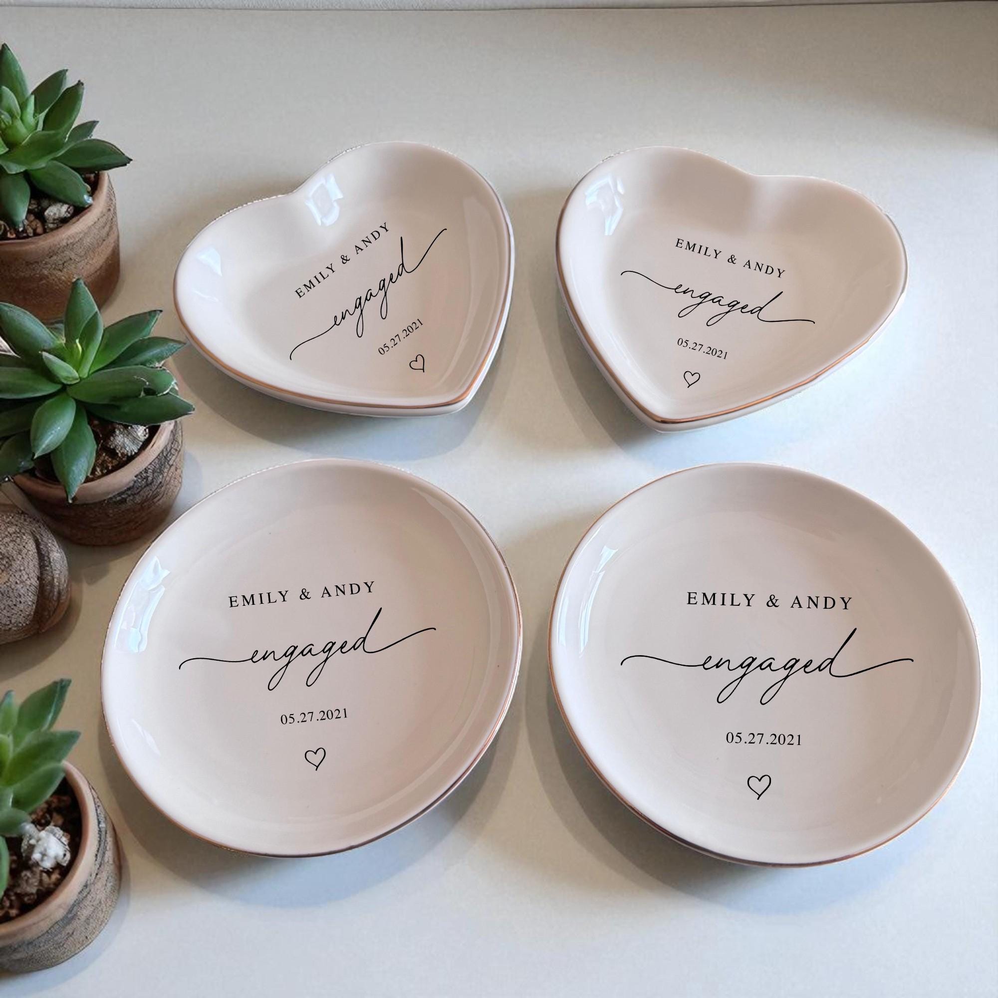Wedding Gifts for Couple, Custom Ring Dish, Personalized Ring Dish, Couples Gift, Bridal Shower Gift, Personalized Engagement Gift for Bride