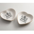 Grateful Thankful Blessed Ring Dish, Christian Trinket Dish Set, Jewelry Holder for Rings Earrings Faith Gift